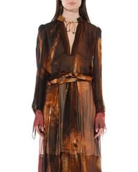 Givenchy - Podium Fire Print Dress - Lyst