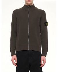 Stone Island - 5100017 Full Rib Rws Wool Cardigan - Lyst