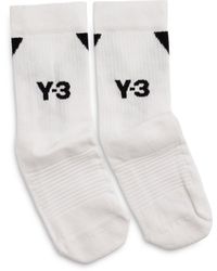 Y-3 - Logo High Socks, , 100% Cotton, Size: Medium - Lyst