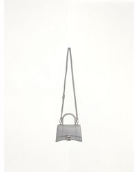 Balenciaga - Hourglass Xs Croco Embossed Bag - Lyst