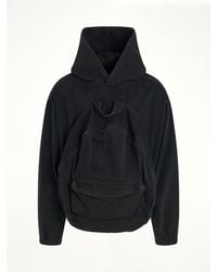we11done - Bag Shaped Craft Denim Hoodie - Lyst