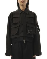 Sacai - X Wtaps Cotton Back Satin X Nylon Twill Jacket, Long Sleeves, 100% Cotton - Lyst