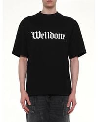 we11done - Gothic Logo Short-Sleeved T-Shirt - Lyst