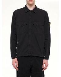 Stone Island - 1200003 Stretch Organic Cotton Shirt - Lyst
