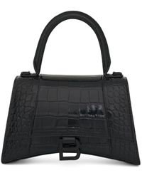 Balenciaga - Hourglass Small Croco Embossed Bag, , 100% Leather - Lyst