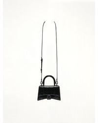 Balenciaga - Hourglass Xs Croco Embossed Bag - Lyst