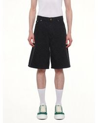CASABLANCA - Laser Monogram Denim Shorts - Lyst