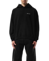 Palm Angels - Classic Logo Emb Hoodie, Long Sleeves, 100% Cotton, Size: Medium - Lyst