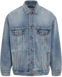 Balenciaga - 'Oversized Denim Jacket, Long Sleeves, Eco, 100% Cotton, Size: Small - Lyst