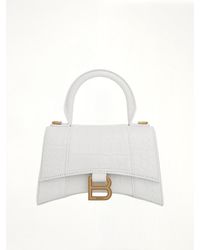 Balenciaga - Hourglass Xs Croco Embossed Bag - Lyst