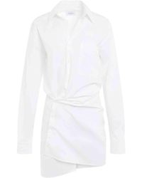 Off-White c/o Virgil Abloh - Poplin Twist Shirt Dress - Lyst