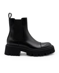Balenciaga - Tractor Ankle Boots, 100% Calfskin Leather - Lyst