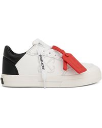 Off-White c/o Virgil Abloh - Off- New Low Vulcanized Calf Leather Sneakers, /, 100% Rubber - Lyst