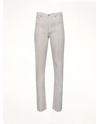 Maison Margiela - Frayed Straight Leg Jeans - Lyst