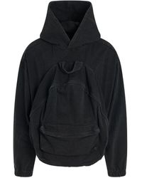we11done - 'Bag Shaped Craft Denim Hoodie, , 100% Cotton, Size: Small - Lyst
