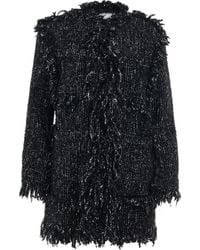 Sacai - Tweed Oversized Jacket, Long Sleeves, , 100% Cupro - Lyst