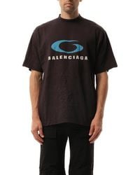 Balenciaga - Loop Sports Medium Fit T-Shirt, Short Sleeves, 100% Cotton - Lyst