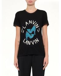 Lanvin - Embroidered Jeresy Top - Lyst