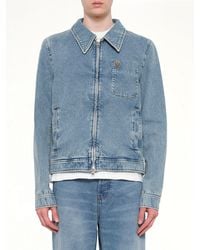 Ami Paris - Contrasted Adc Denim Jacket - Lyst
