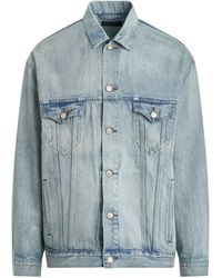 Balenciaga - 'Oversized Denim Jacket, Long Sleeves, Dirty, 100% Cotton, Size: Small - Lyst