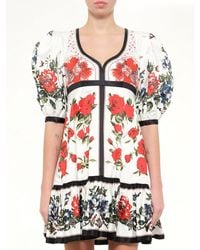 McQueen - Floral Table Abito Dress - Lyst