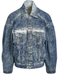 Doublet - Acid Wash Denim Jacket, , 100% Cotton, Size: Medium - Lyst