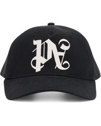 Palm Angels - Monogram Embroidered Cap, , 100% Cotton - Lyst
