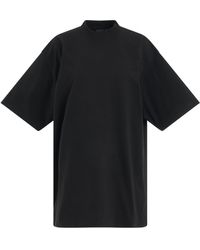 Balenciaga - Bb Paris Rhinestone T-Shirt, Short Sleeves, Washed, 100% Cotton - Lyst