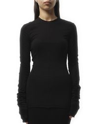 Rick Owens - Lido Top, Long Sleeves, 100% Cotton - Lyst
