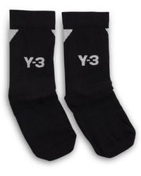 Y-3 - Logo High Socks, , 100% Cotton - Lyst