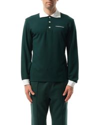 CASABLANCA - Long Sleeve Viscose Polo, 100% Cotton, Size: Medium - Lyst