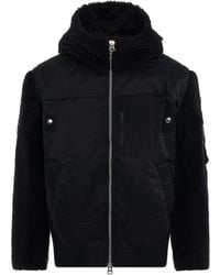 Sacai - X Faux Shearling X Nylon Twill Blouson Bomber Jacket, Long Sleeves, 100% Polyester - Lyst