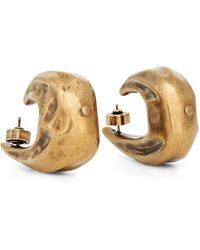 Khaite - Olivia Medium Hoop Earrings, Antique, 100% 18 Karat Plated Brass - Lyst