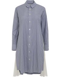 Sacai - Cotton Poplin Dress, Long Sleeves, , 100% Cotton - Lyst