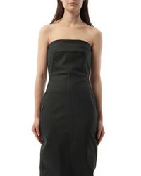 Rick Owens - Stretch Denim Bustier Gown, 100% Cotton - Lyst