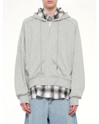 Feng Chen Wang - 1 Zip Hoodie With Check - Lyst
