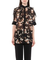 Givenchy - Short Sleeve Shirt With Flower Print - Lyst