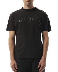 Palm Angels - Curved Logo Regular T-Shirt - Lyst