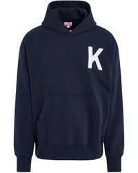 KENZO - Lucky Tiger Oversized Hoodie, Long Sleeves, Midnight, 100% Cotton - Lyst