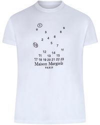 Maison Margiela - Numeric Logo T-Shirt, Round Neck, , 100% Cotton, Size: Large - Lyst
