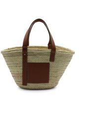 Loewe - Medium Leather-trimmed Basket Tote - Lyst