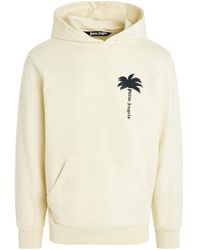 Palm Angels - 'The Palm Hoodie, Long Sleeves, Off, 100% Cotton, Size: Small - Lyst