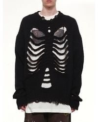 Doublet - Rib & Spine Knit Pullover - Lyst