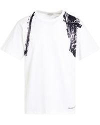 Alexander McQueen - 'Harness Print T-Shirt, Short Sleeves, /, 100% Cotton, Size: Small - Lyst