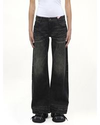 Fax Copy Express - Dirty Wash Straight Jeans, 100% Cotton, Size: Small - Lyst