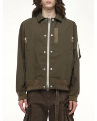 Sacai - Rip Stop Blouson Bomber Jacket, 100% Polyester - Lyst