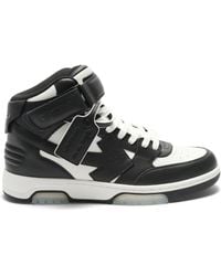 Off-White c/o Virgil Abloh - Out Of Office Mid Top Leather Sneakers, /, 100% Rubber - Lyst