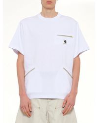 Sacai - Carhartt Wip Cotton Jersey T-Shirt - Lyst