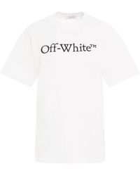 Off-White c/o Virgil Abloh - Off- 'Big Logo Bookish T-Shirt, Round Neck, Short Sleeves, 100% Cotton, Size: Small - Lyst