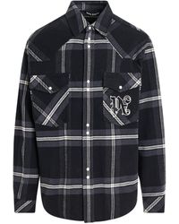 Palm Angels - Monogram Check Over Shirt, Long Sleeves, , 100% Cotton - Lyst